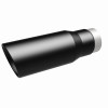 MagnaFlow Tip Stainless Black Coated Single Wall Round Single Outlet 5in Dia 3.5in Inlet 14.5in L - 35237