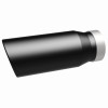 MagnaFlow Tip Stainless Black Coated Single Wall Round Single Outlet 5in Dia 4in Inlet 13in L - 35238