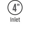 MagnaFlow Tip Stainless Black Coated Single Wall Round Single Outlet 5in Dia 4in Inlet 13in L - 35238