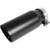 MagnaFlow Tip Stainless Black Coated Single Wall Round Single Outlet 6in Dia 5in Inlet 13in L - 35239