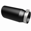 MagnaFlow Tip Stainless Black Coated Single Wall Round Single Outlet 6in Dia 5in Inlet 13in L - 35239