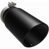 MagnaFlow Tip Stainless Black Coated Single Wall Round Single Outlet 6in Dia 5in Inlet 13in L - 35239