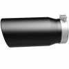 MagnaFlow Tip Stainless Black Coated Single Wall Round Single Outlet 6in Dia 5in Inlet 13in L - 35239