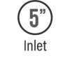 MagnaFlow Tip Stainless Black Coated Single Wall Round Single Outlet 6in Dia 5in Inlet 13in L - 35239