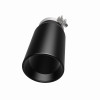 MagnaFlow Tip Stainless Black Coated Single Double Round Single Outlet 5in Dia 4in Inlet 13in L - 35240