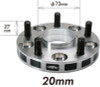 Project Kics 12x1.25 Hub 56mm 5-100 Wide Tread Spacers - 20mm - W5020W356
