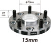 Project Kics 15mm Thick 12x1.25 66mm Hub 5-114.3 Wide Tread Spacers - W5115W366