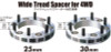 Project Kics 30mm Thick 12x1.25 6-139.7 4WD Wide Tread Spacers - W6330W3WTS