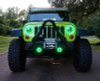 Oracle 7in High Powered LED Headlights - Black Bezel - Green - 5769-004