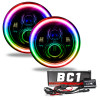 Oracle 7in High Powered LED Headlights - Black Bezel - ColorSHIFT - BC1 - 5769-335