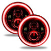 Oracle Jeep Wrangler JL/Gladiator JT 7in. High Powered LED Headlights (Pair) - Red - 5769J-003