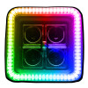 Oracle Off-Road 3in W Square Spotlight with Halo - ColorSHIFT - 5777-333