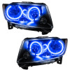Oracle 11-13 Jeep Grand Cherokee Pre-Assembled Halo Headlights (Non HID) Chrome - Blue - 7070-002