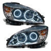 Oracle 08-11 Mercedes Benz C-Class Pre-Assem. Headlights Chrome Housing- w/BC1 Cntrl - 7115-335