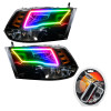 Oracle 09-17 RAM 1500 TRX/SLT Quad Pre-Assembled Headlights - Blk Housing - ColorSHIFT - 7121-330