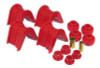 Prothane 66-79 Ford Trucks 14-Piece Bushing Set - 2deg Offset - Red - 6-1901