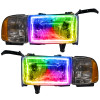 Oracle 94-02 Dodge Ram Pre-Assembled Halo Headlights - ColorSHIFT w/o Controller - 8167-334