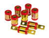 Prothane 96-00 Honda Civic Rear Upper/Lower Control Arm Bushings - Red - 8-306