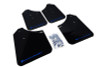 Rally Armor 02-07 Subaru WRX/STI/RS/2.5i (Wagons Req. Mod.) Black UR Mud Flap w/Blue Logo - MF1-UR-BLK/BL