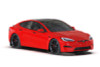 Rally Armor 21-25 Tesla Model S/ S Plaid Black UR Mud Flap w/Metallic Black Logo - MF101-UR-BLK-MBK