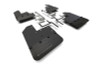 Rally Armor 19-24 Jeep JT Gladiator (Mojave/Rubicon) Black Mud Flap w/Grey Logo - MF104-BLK-GRY