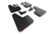 Rally Armor 21-25 Dodge Ram 1500 TRX Black UR Mud Flap - Red Logo - MF128-UR-BLK-RD