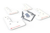 Rally Armor 17-21 Honda Civic Sport/Sport Touring White UR Mud Flap w/Red Logo - MF51-UR-WH/RD