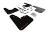 Rally Armor 18-23 Ford Fiesta ST MK8 Black UR Mud Flap w/Orange Logo - MF60-UR-BLK/OR