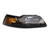 Raxiom 99-04 Mustang Axial Series OEM Style Replacement Headlights- Black Housing (Clear Lens) - 413419