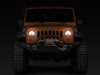 Raxiom 97-18 Jeep Wrangler TJ/JK Axial Halo Headlights w/ DRL Amber Signals- Blk Hsng (Clear Lens) - J108037