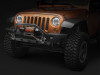 Raxiom 97-18 Jeep Wrangler TJ & JK 6-LED Headlights w/ Partial Halo- Blk Housing (Clear Lens) - J135442