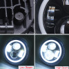 Raxiom 97-18 Jeep Wrangler TJ/JK Axial 7-Inch LED Headlights w/RGB Halo- Blk Hsng (Clear Lens) - J142665