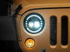 Raxiom 97-18 Jeep Wrangler TJ/JK Axial 7-Inch LED Headlights w/ DRL- Black Housing (Clear Lens) - J155570