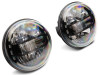 Raxiom 97-18 Jeep Wrangler TJ/JK Axial 7-Inch LED Headlights w/ DRL- Black Housing (Clear Lens) - J155570