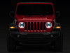Raxiom 18-23 Jeep Wrangler JL Axial Series 9-In Angel Eye LED Headlights- Blk Housing (Clear Lens) - J171705