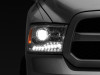 Raxiom 09-18 Dodge RAM 1500 LED Halo Headlights w/ Swtchbck Turn Signals- Chrome Hsng (Clear Lens) - R111519