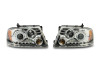 Raxiom 04-08 Ford F-150 Dual LED Halo Projector Headlights- Chrome Housing (Clear Lens) - T542850