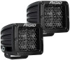 Rigid Industries D Series PRO Midnight Edition - Spot - Diffused - Pair - 202513BLK