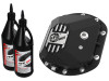 aFe 97-18 Jeep Wrangler TJ/JK Dana 30 Street Series Diff Cover w/ Machined Fins & Gear Oil - Black - 46-71131B
