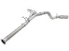 aFe Atlas Exhaust 4in DPF-Back Exhaust Aluminized Steel Polished Tip 11-14 ford Diesel Truck V8-6.7L - 49-03065-P
