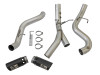 aFe ATLAS 4in DPF-Back Alum Steel Exhaust System w/Dual Exit Black Tip 2017 GM Duramax 6.6L (td) - 49-04086-B