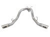 aFe ATLAS 4in DPF-Back Alum Steel Exhaust System w/Dual Exit Polished Tip 2017 GM Duramax 6.6L (td) - 49-04086-P