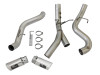 aFe ATLAS 4in DPF-Back Alum Steel Exhaust System w/Dual Exit Polished Tip 2017 GM Duramax 6.6L (td) - 49-04086-P