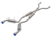 aFe Takeda 09-20 Nissan 370z 2-1/2 IN 304 Stainless Steel Cat-Back Exhaust System w/ Blue Flame Tip - 49-36139-L