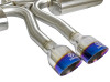 aFe Takeda 3in 304 SS Cat-Back Exhaust System w/ Blue Tips 2017+ Honda Civic Si 4Dr I4 1.5L (t) - 49-36621-L