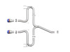 aFe Takeda 2-1/2in 304 SS Axle-Back Exhaust w/Blue Flame Tips 17-20 Honda Civic Sport L4-1.5L (t) - 49-36625-L