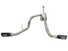 aFe MACHForce XP Exhaust 3in SS Dual Side Exit CB w/ Black Tips 11-14 Ford F150 EcoBoost V6-3.5L TT - 49-43056-B