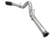 aFe MACHForce XP Exhaust 5in DPF-Back Stainless Steel Exht 2015 Ford Turbo Diesel V8 6.7L Black Tip - 49-43064-B