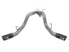 aFe LARGE BORE-HD 4in 409-SS DPF-Back Exhaust w/Dual Black Tips 2017 GM Duramax V8-6.6L (td) L5P - 49-44086-B