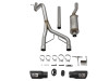aFe Rebel Series CB 2.5in Dual Center Exit SS Exhaust w/ Black Tips 07-15 Jeep Wrangler 3.6L/3.8L V6 - 49-48056-B